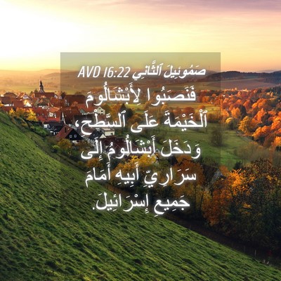 Picture 04 - صَمُوئِيلَ ٱلثَّانِي 16:22 AVD - فَنَصَبُوا لِأَبْشَالُومَ - Bible Verse Picture