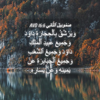 Picture 04 - صَمُوئِيلَ ٱلثَّانِي 16:6 AVD - وَيَرْشُقُ بِٱلْحِجَارَةِ - Bible Verse Picture