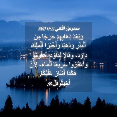 Picture 04 - صَمُوئِيلَ ٱلثَّانِي 17:21 AVD - وَبَعْدَ ذِهَابِهِمْ - Bible Verse Picture
