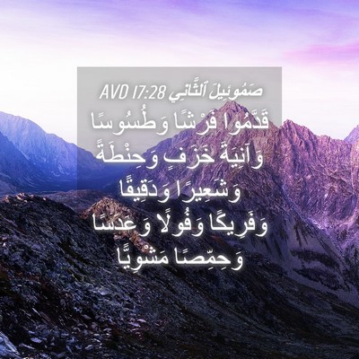 Picture 04 - صَمُوئِيلَ ٱلثَّانِي 17:28 AVD - قَدَّمُوا فَرْشًا - Bible Verse Picture