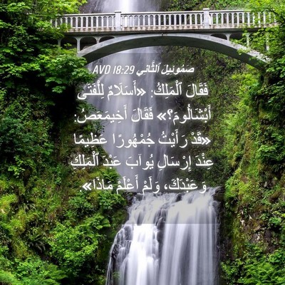 Picture 04 - صَمُوئِيلَ ٱلثَّانِي 18:29 AVD - فَقَالَ ٱلْمَلِكُ: - Bible Verse Picture