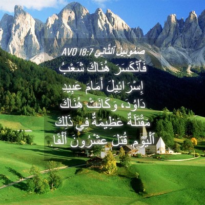 Picture 04 - صَمُوئِيلَ ٱلثَّانِي 18:7 AVD - فَٱنْكَسَرَ هُنَاكَ - Bible Verse Picture