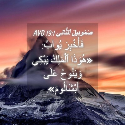 Picture 04 - صَمُوئِيلَ ٱلثَّانِي 19:1 AVD - فَأُخْبِرَ يُوآبُ: - Bible Verse Picture