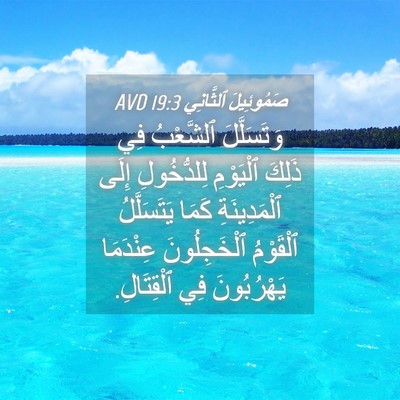 Picture 04 - صَمُوئِيلَ ٱلثَّانِي 19:3 AVD - وَتَسَلَّلَ ٱلشَّعْبُ فِي - Bible Verse Picture