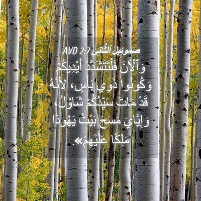 Picture 04 - صَمُوئِيلَ ٱلثَّانِي 2:7 AVD - وَٱلْآنَ فَلْتَتَشَدَّدْ - Bible Verse Picture