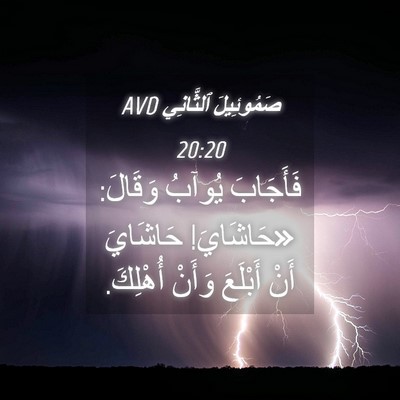 Picture 04 - صَمُوئِيلَ ٱلثَّانِي 20:20 AVD - فَأَجَابَ يُوآبُ وَقَالَ: - Bible Verse Picture