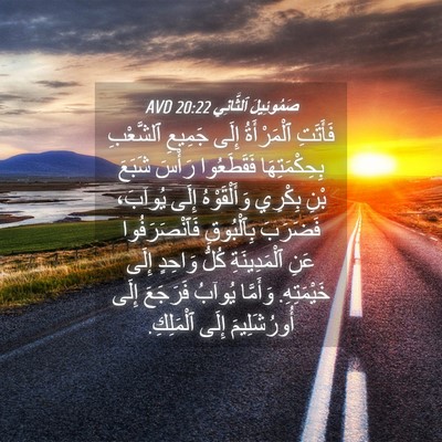 Picture 04 - صَمُوئِيلَ ٱلثَّانِي 20:22 AVD - فَأَتَتِ ٱلْمَرْأَةُ - Bible Verse Picture