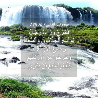 Picture 04 - صَمُوئِيلَ ٱلثَّانِي 20:7 AVD - فَخَرَجَ وَرَاءَهُ - Bible Verse Picture