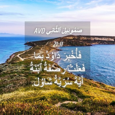 Picture 04 - صَمُوئِيلَ ٱلثَّانِي 21:11 AVD - فَأُخْبِرَ دَاوُدُ بِمَا - Bible Verse Picture