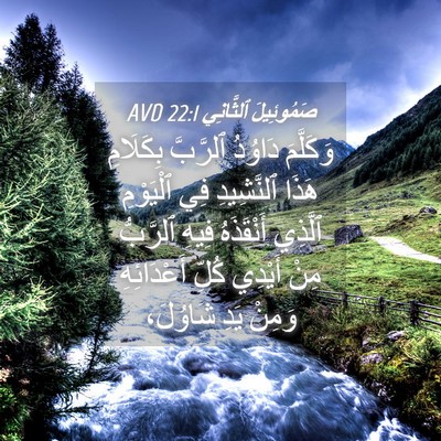 Picture 04 - صَمُوئِيلَ ٱلثَّانِي 22:1 AVD - وَكَلَّمَ دَاوُدُ - Bible Verse Picture