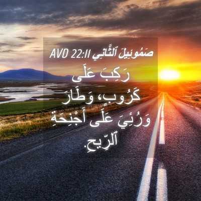 Picture 04 - صَمُوئِيلَ ٱلثَّانِي 22:11 AVD - رَكِبَ عَلَى كَرُوبٍ، - Bible Verse Picture