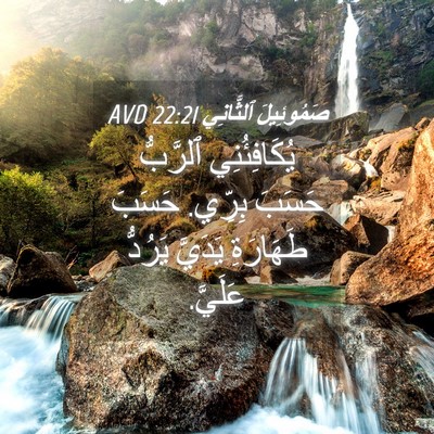 Picture 04 - صَمُوئِيلَ ٱلثَّانِي 22:21 AVD - يُكَافِئُنِي ٱلرَّبُّ - Bible Verse Picture