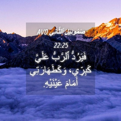 Picture 04 - صَمُوئِيلَ ٱلثَّانِي 22:25 AVD - فَيَرُدُّ ٱلرَّبُّ - Bible Verse Picture