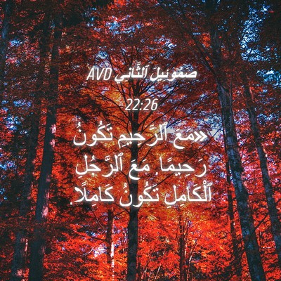 Picture 04 - صَمُوئِيلَ ٱلثَّانِي 22:26 AVD - «مَعَ ٱلرَّحِيمِ تَكُونُ - Bible Verse Picture