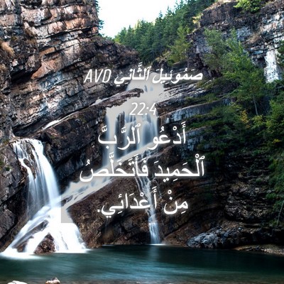 Picture 04 - صَمُوئِيلَ ٱلثَّانِي 22:4 AVD - أَدْعُو ٱلرَّبَّ - Bible Verse Picture