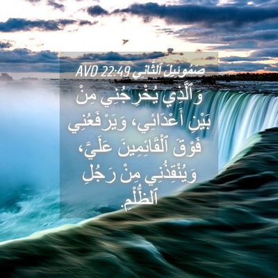 Picture 04 - صَمُوئِيلَ ٱلثَّانِي 22:49 AVD - وَٱلَّذِي يُخْرِجُنِي - Bible Verse Picture