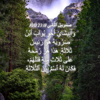 Picture 04 - صَمُوئِيلَ ٱلثَّانِي 23:18 AVD - وَأَبِيشَايُ أَخُو يُوآبَ - Bible Verse Picture