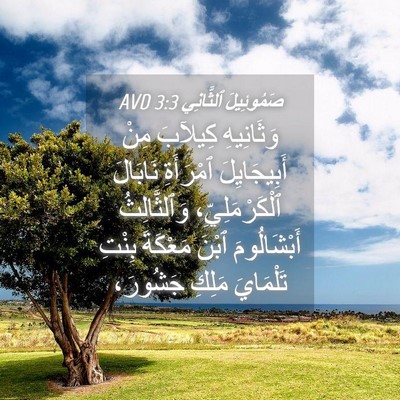 Picture 04 - صَمُوئِيلَ ٱلثَّانِي 3:3 AVD - وَثَانِيهِ كِيلآبَ مِنْ - Bible Verse Picture