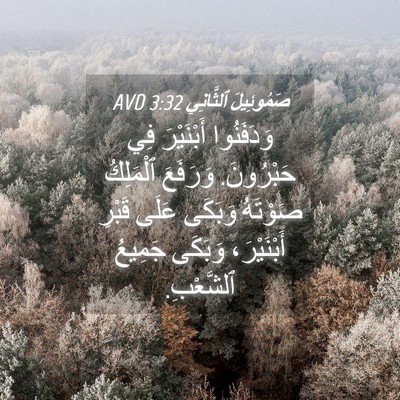 Picture 04 - صَمُوئِيلَ ٱلثَّانِي 3:32 AVD - وَدَفَنُوا أَبْنَيْرَ فِي - Bible Verse Picture