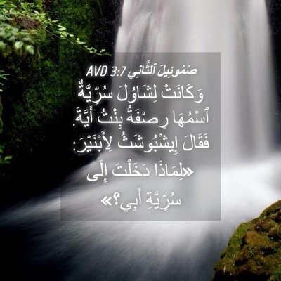 Picture 04 - صَمُوئِيلَ ٱلثَّانِي 3:7 AVD - وَكَانَتْ لِشَاوُلَ - Bible Verse Picture
