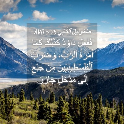 Picture 04 - صَمُوئِيلَ ٱلثَّانِي 5:25 AVD - فَفَعَلَ دَاوُدُ كَذَلِكَ - Bible Verse Picture