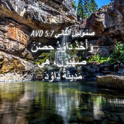 Picture 04 - صَمُوئِيلَ ٱلثَّانِي 5:7 AVD - وَأَخَذَ دَاوُدُ حِصْنَ - Bible Verse Picture