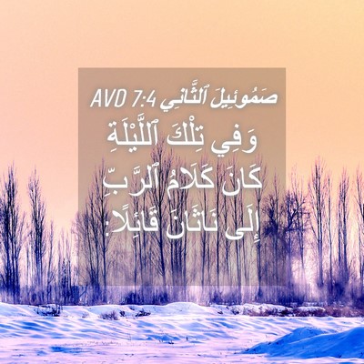 Picture 04 - صَمُوئِيلَ ٱلثَّانِي 7:4 AVD - وَفِي تِلْكَ ٱللَّيْلَةِ - Bible Verse Picture