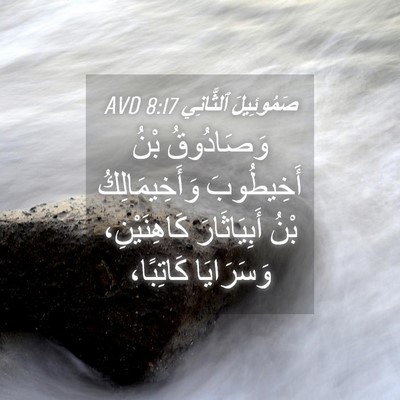Picture 04 - صَمُوئِيلَ ٱلثَّانِي 8:17 AVD - وَصَادُوقُ بْنُ - Bible Verse Picture