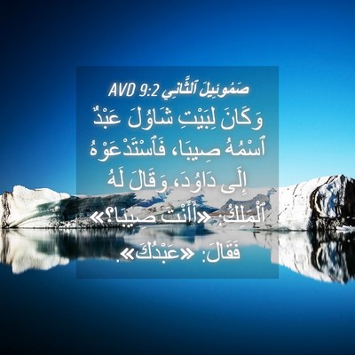 Picture 04 - صَمُوئِيلَ ٱلثَّانِي 9:2 AVD - وَكَانَ لِبَيْتِ شَاوُلَ - Bible Verse Picture
