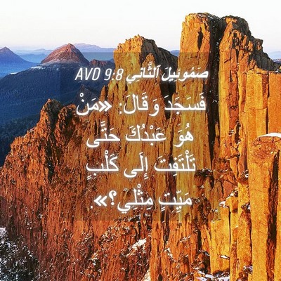 Picture 04 - صَمُوئِيلَ ٱلثَّانِي 9:8 AVD - فَسَجَدَ وَقَالَ: «مَنْ - Bible Verse Picture