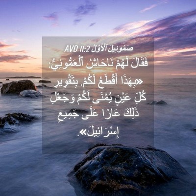 Picture 04 - صَمُوئِيلَ ٱلْأَوَّلُ 11:2 AVD - فَقَالَ لَهُمْ نَاحَاشُ - Bible Verse Picture