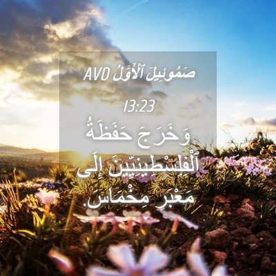 Picture 04 - صَمُوئِيلَ ٱلْأَوَّلُ 13:23 AVD - وَخَرَجَ حَفَظَةُ - Bible Verse Picture