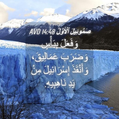 Picture 04 - صَمُوئِيلَ ٱلْأَوَّلُ 14:48 AVD - وَفَعَلَ بِبَأْسٍ - Bible Verse Picture
