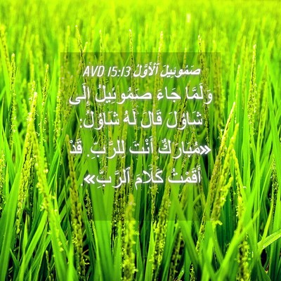 Picture 04 - صَمُوئِيلَ ٱلْأَوَّلُ 15:13 AVD - وَلَمَّا جَاءَ صَمُوئِيلُ - Bible Verse Picture