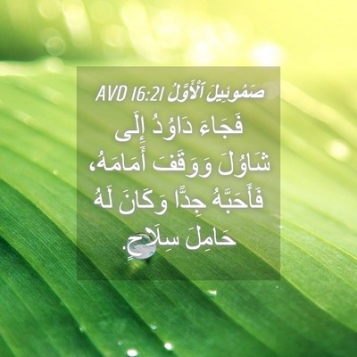 Picture 04 - صَمُوئِيلَ ٱلْأَوَّلُ 16:21 AVD - فَجَاءَ دَاوُدُ إِلَى - Bible Verse Picture