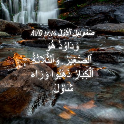 Picture 04 - صَمُوئِيلَ ٱلْأَوَّلُ 17:14 AVD - وَدَاوُدُ هُوَ ٱلصَّغِيرُ. - Bible Verse Picture
