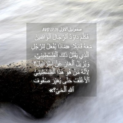 Picture 04 - صَمُوئِيلَ ٱلْأَوَّلُ 17:26 AVD - فَكَلَّمَ دَاوُدُ - Bible Verse Picture