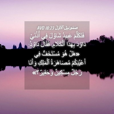 Picture 04 - صَمُوئِيلَ ٱلْأَوَّلُ 18:23 AVD - فَتَكَلَّمَ عَبِيدُ - Bible Verse Picture