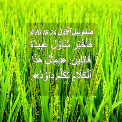 Picture 04 - صَمُوئِيلَ ٱلْأَوَّلُ 18:24 AVD - فَأَخْبَرَ شَاوُلَ - Bible Verse Picture