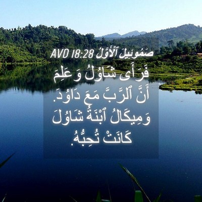 Picture 04 - صَمُوئِيلَ ٱلْأَوَّلُ 18:28 AVD - فَرَأَى شَاوُلُ وَعَلِمَ - Bible Verse Picture