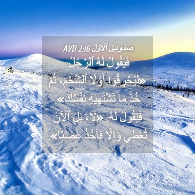Picture 04 - صَمُوئِيلَ ٱلْأَوَّلُ 2:16 AVD - فَيَقُولُ لَهُ ٱلرَّجُلُ: - Bible Verse Picture
