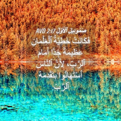 Picture 04 - صَمُوئِيلَ ٱلْأَوَّلُ 2:17 AVD - فَكَانَتْ خَطِيَّةُ - Bible Verse Picture