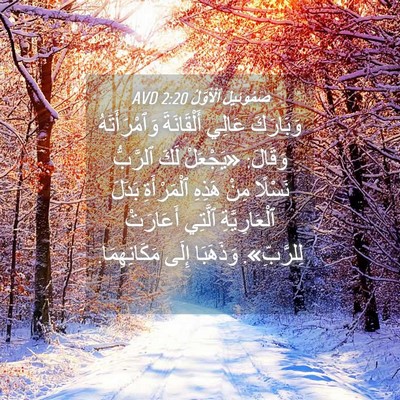 Picture 04 - صَمُوئِيلَ ٱلْأَوَّلُ 2:20 AVD - وَبَارَكَ عَالِي - Bible Verse Picture