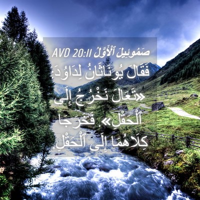 Picture 04 - صَمُوئِيلَ ٱلْأَوَّلُ 20:11 AVD - فَقَالَ يُونَاثَانُ - Bible Verse Picture