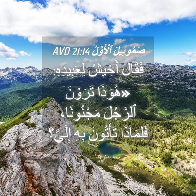 Picture 04 - صَمُوئِيلَ ٱلْأَوَّلُ 21:14 AVD - فَقَالَ أَخِيشُ - Bible Verse Picture