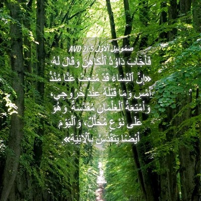 Picture 04 - صَمُوئِيلَ ٱلْأَوَّلُ 21:5 AVD - فَأَجَابَ دَاوُدُ - Bible Verse Picture