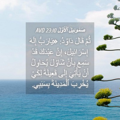 Picture 04 - صَمُوئِيلَ ٱلْأَوَّلُ 23:10 AVD - ثُمَّ قَالَ دَاوُدُ: - Bible Verse Picture