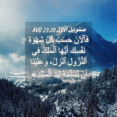 Picture 04 - صَمُوئِيلَ ٱلْأَوَّلُ 23:20 AVD - فَٱلْآنَ حَسَبَ كُلِّ - Bible Verse Picture