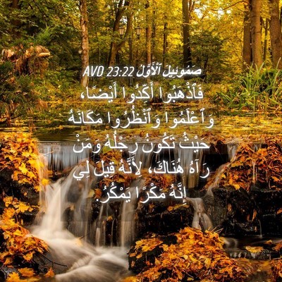 Picture 04 - صَمُوئِيلَ ٱلْأَوَّلُ 23:22 AVD - فَٱذْهَبُوا أَكِّدُوا - Bible Verse Picture