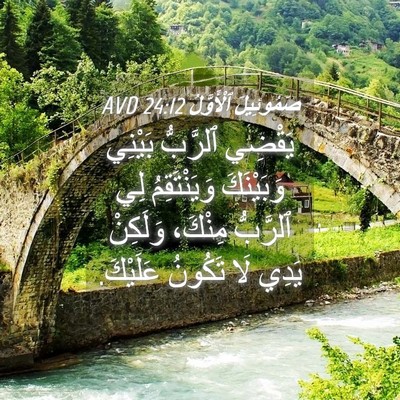 Picture 04 - صَمُوئِيلَ ٱلْأَوَّلُ 24:12 AVD - يَقْضِي ٱلرَّبُّ بَيْنِي - Bible Verse Picture